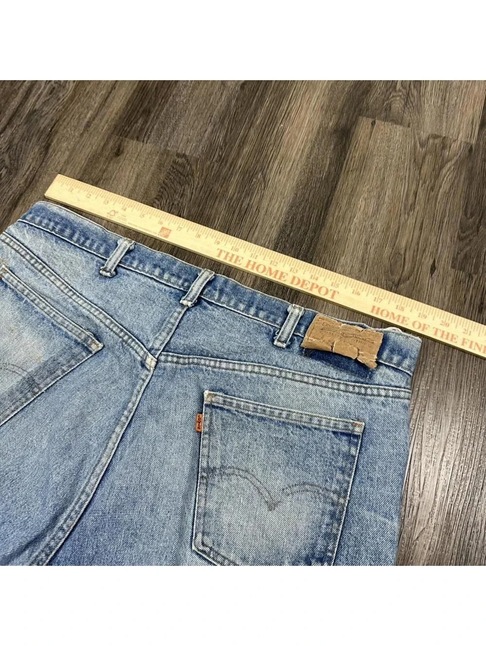 Vintage Levi’s 505 oranges tab 80s washed distressed straight fit jeans 38x30